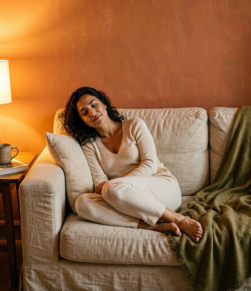 Mujer masajeando su hombro para aliviar la tensión